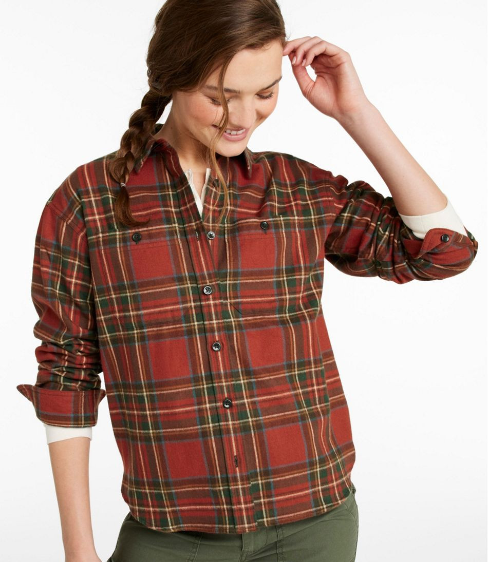 Women's Scotch Plaid Flannel Shirt, Boyfriend | L.L. Bean