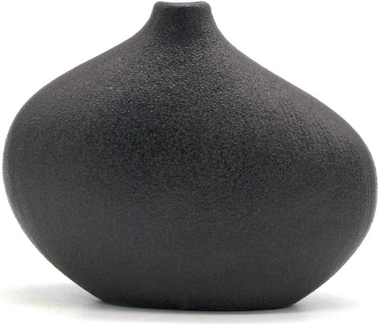 Decorative Vase, Small Black Ceramic Vase for Tabletop Decor, Stoneware for Floral Flower,4.7" H | Amazon (US)