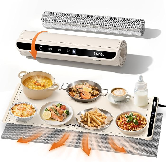 Extra Large Food Warming Mat with Heat-Resistant Pad, 36X15 Inch, 6 Temperature & 6 Timer Setting... | Amazon (US)