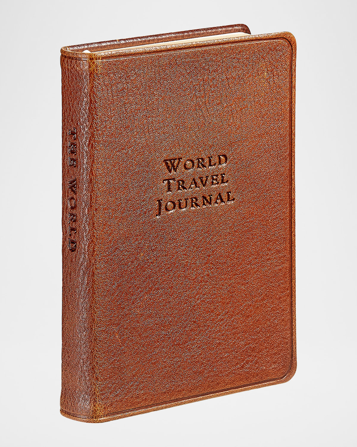 Leather-Bound World Travel Journal | Neiman Marcus