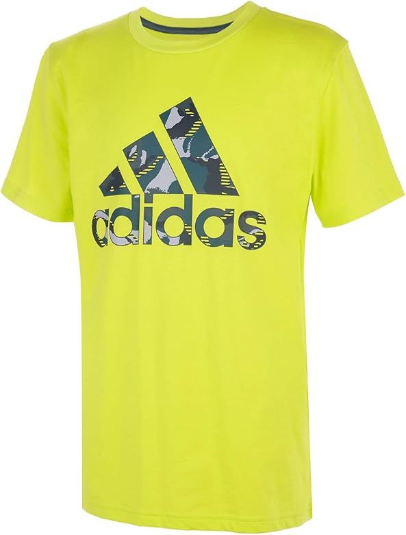 adidas Boys' Short Sleeve Cotton Jersey Graphic T-Shirt | Amazon (US)