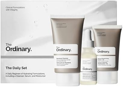 The Ordinary The Daily Set, Daily Skincare Routine with Squalane Cleanser, Hyaluronic Acid 2% + B... | Amazon (US)