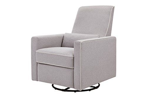 DaVinci Piper All-Purpose Upholstered Recliner with Cream Piping, Grey Finish | Amazon (US)
