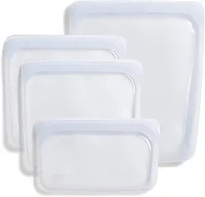 Amazon.com: Stasher Silicone Reusable Storage Bag, Bundle 4-Pack Small (Clear) | Food Meal Prep S... | Amazon (US)