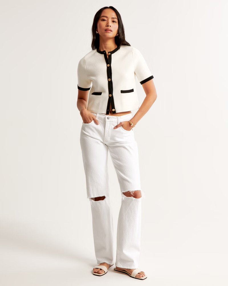 Women's LuxeLoft Button-Up Crew Tee | Women's New Arrivals | Abercrombie.com | Abercrombie & Fitch (US)