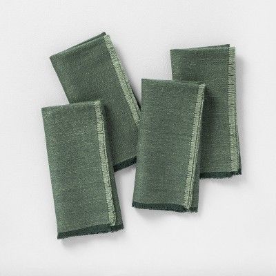 4pk Napkin Set Green - Hearth & Hand™ with Magnolia | Target