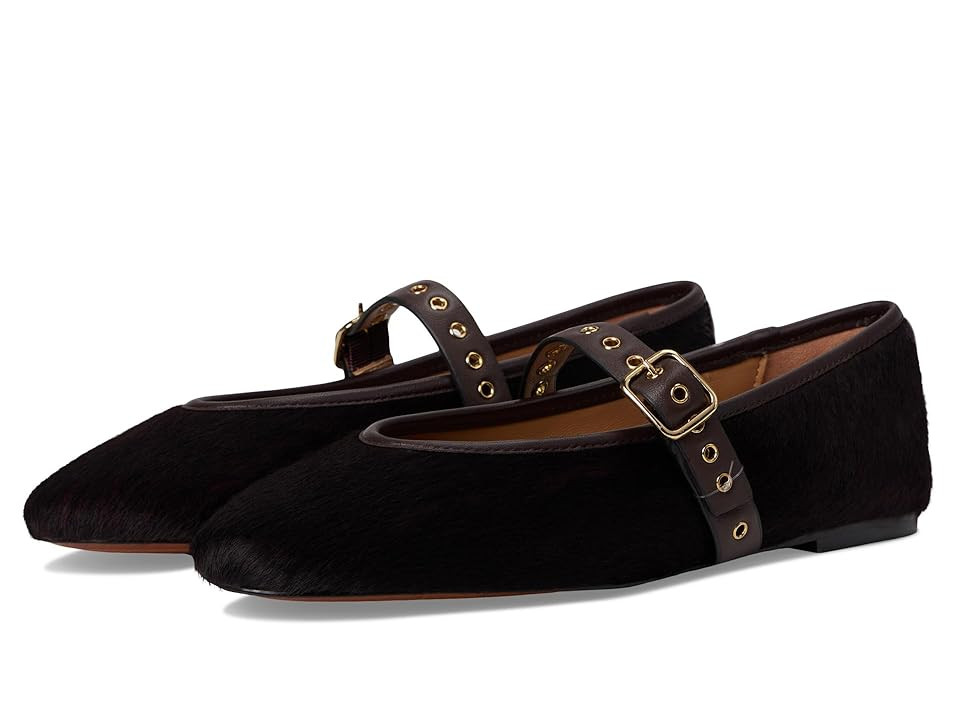 Madewell Remy Mary Jane - Calfhair Women's Flat Shoes Chocolate Raisin : 8 M, Leather | Zappos