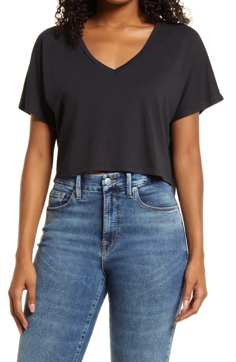 V-Neck Dolman Crop T-Shirt | Nordstrom