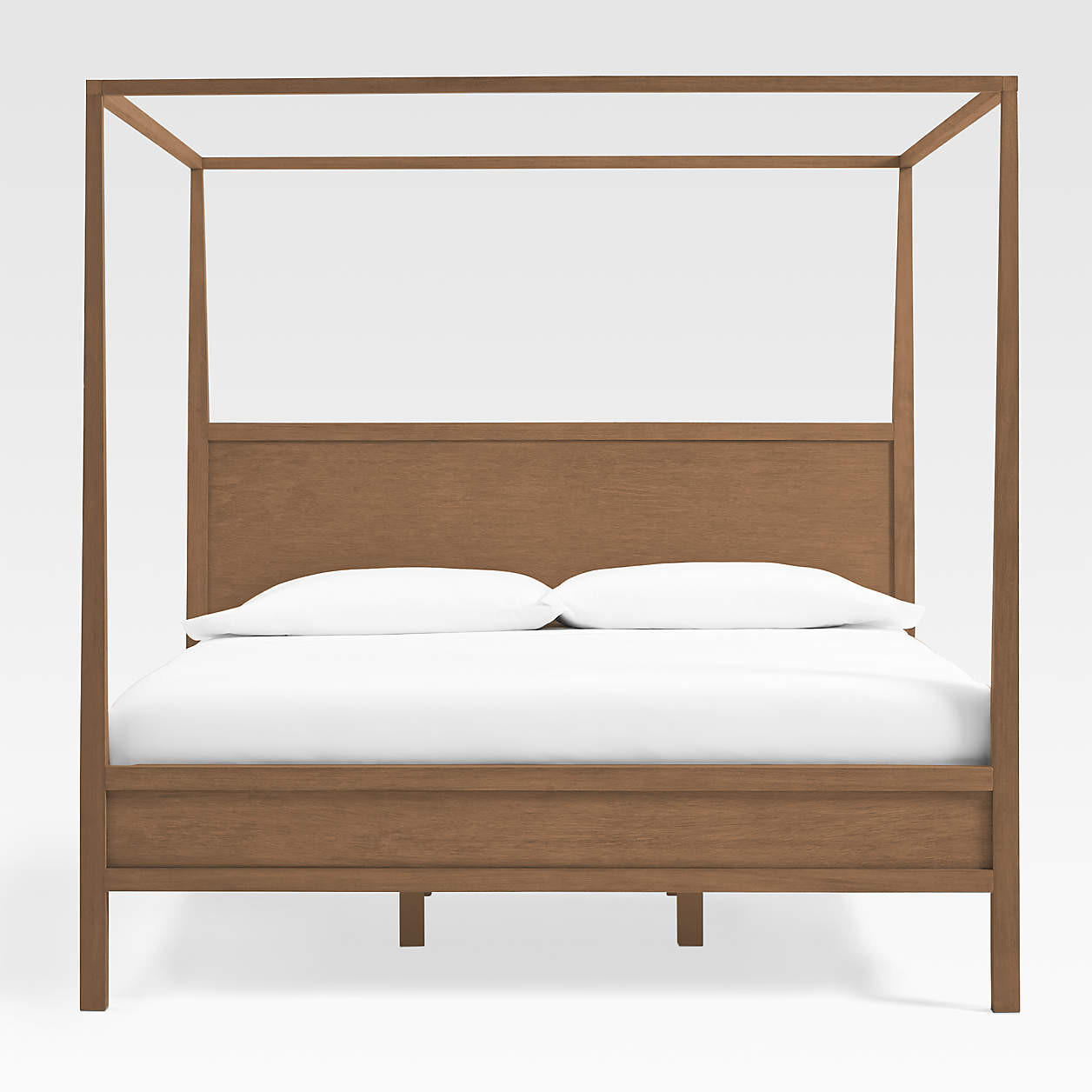 Keane Weathered Natural Wood Canopy Bed | Crate & Barrel | Crate & Barrel