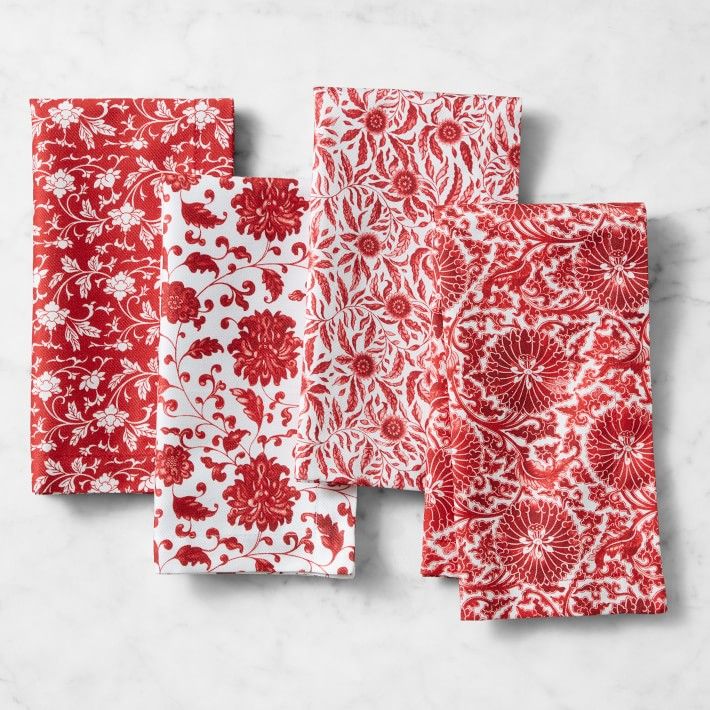 Marlo Thomas Red Dinner Napkins, Set of 4 | Williams-Sonoma