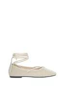Crochet ballet flats with tie | PULL and BEAR UK