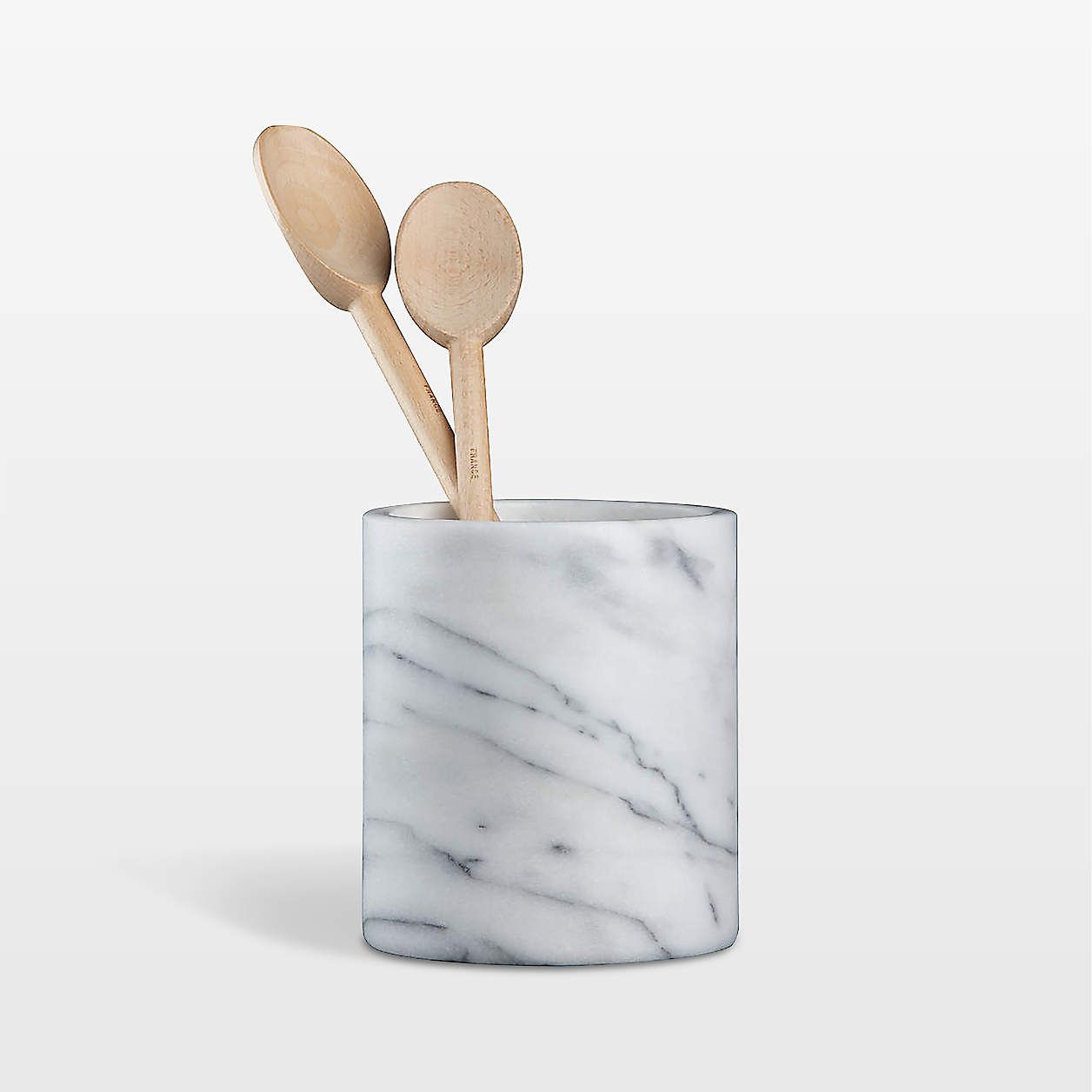 French Kitchen Marble Utensil Holder + Reviews | Crate and Barrel | Crate & Barrel