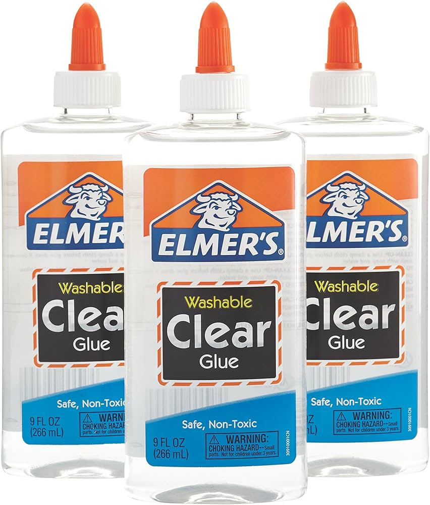 Elmer's Liquid School Glue, Clear, Washable, Pack of 3 | Amazon (US)