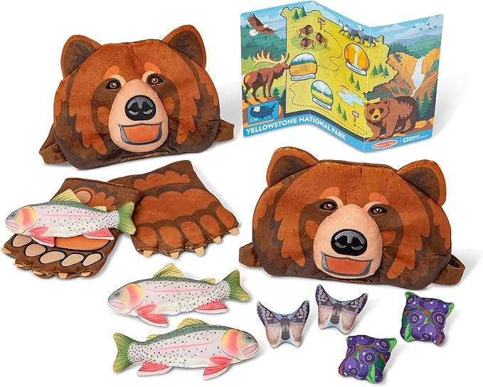 Melissa & Doug Yellowstone National Park Grizzly Bear Games and Pretend Play Set with Plush Bear ... | Amazon (US)
