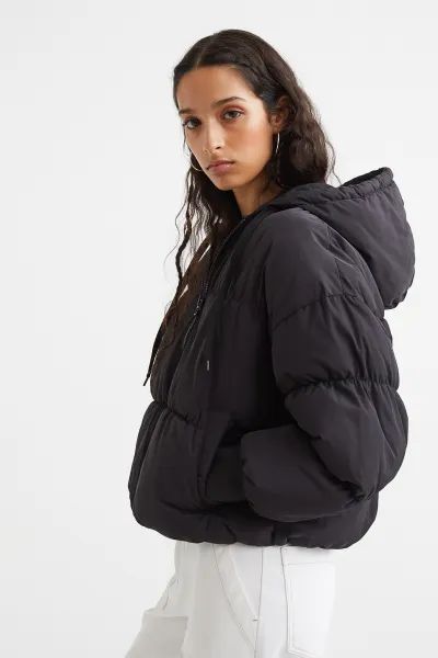 Hooded puffer jacket | H&M (UK, MY, IN, SG, PH, TW, HK)