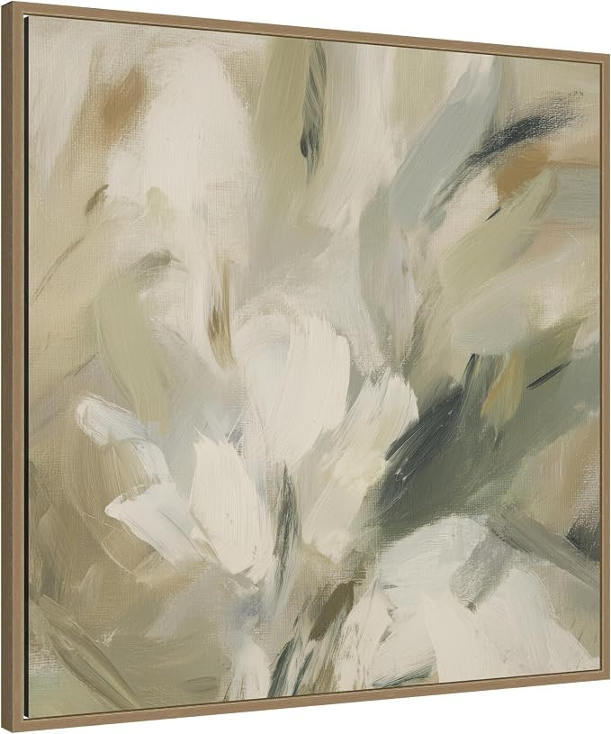 Kate and Laurel Framed Canvas Wall Art Print Olive Bloom No. 1 by Amy Lighthall, 30 x 30 Sylvie D... | Amazon (US)