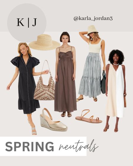 Spring neutrals 🤎 

Spring dresses, spring outfit, vacation look, sandals, espadrilles, summer bag, bucket hat. 

#LTKtravel #LTKFestival #LTKSeasonal