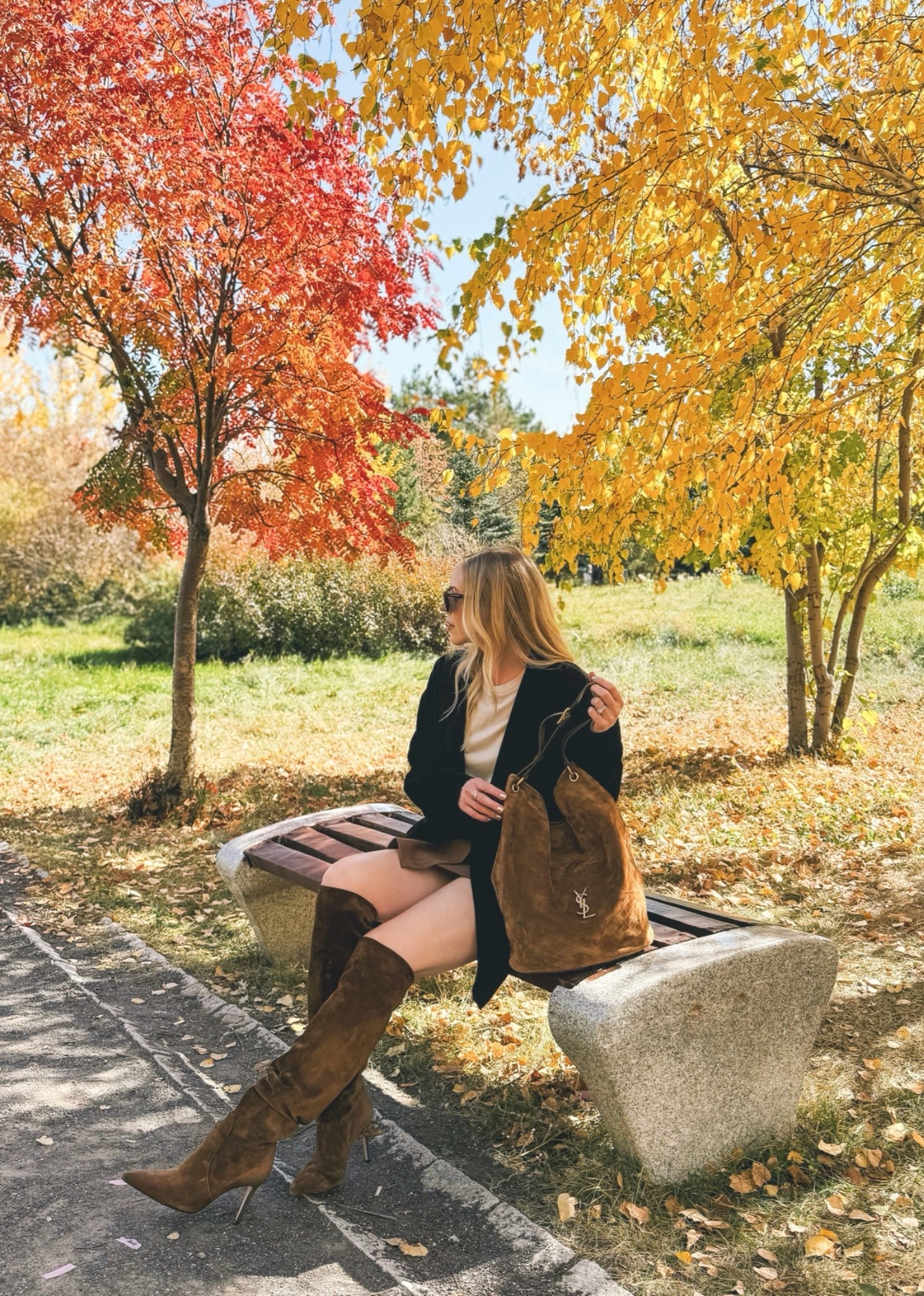 NYFW, fashion week inspiration, suede blazer with suede mini skirt and suede boots

#LTKNYFW #LTKSeasonal #LTKOver40