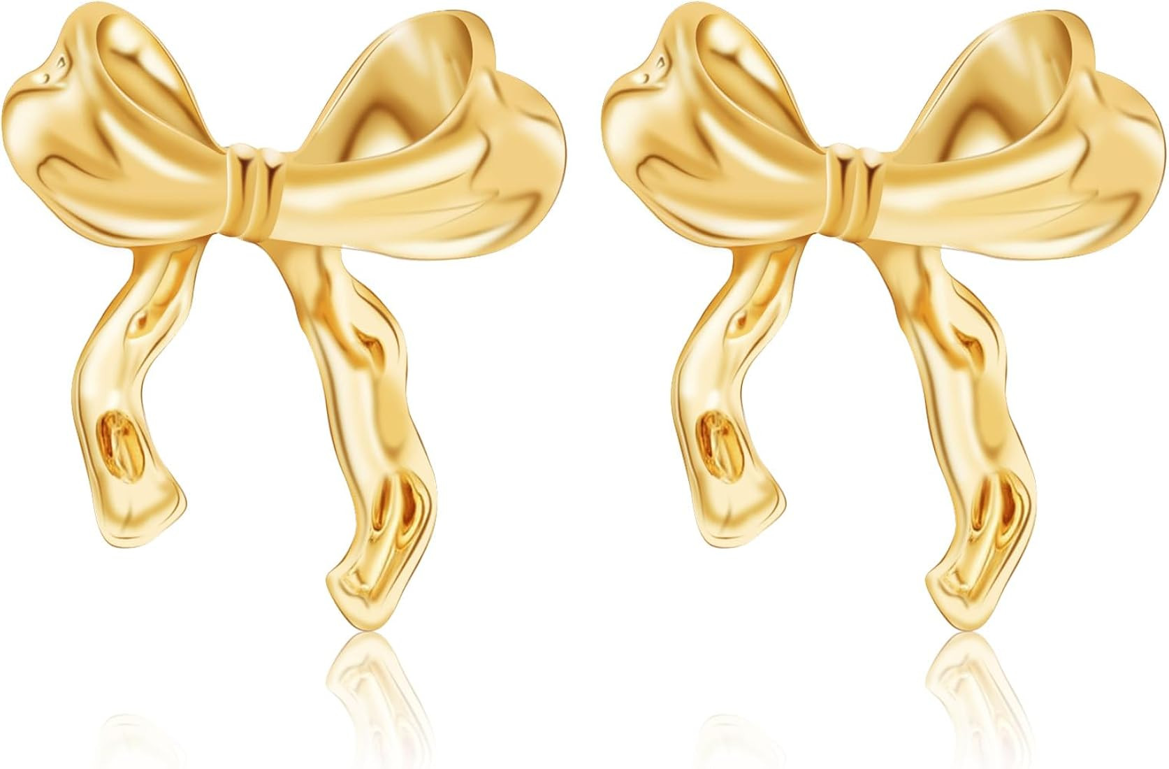 Bow Earrings, Classic Ribbon Bow Stud Earrings for Women, Glod Slivery Bow Knot Earrings Christma... | Amazon (CA)