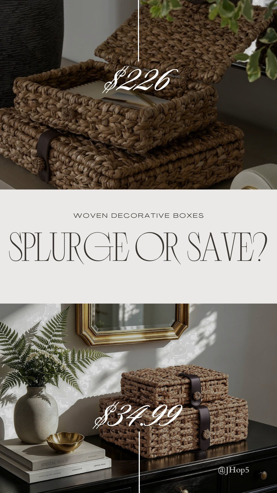 Get the high-end designer look for a fraction of the cost with this incredible Amazon alternative. The Corrine woven baskets are $226 for the set, while this Amazon version gives you both for just $34.99.#homedecor #amazonfinds #lookforless #neutralhome

#LTKSeasonal #LTKHome #LTKSaleAlert