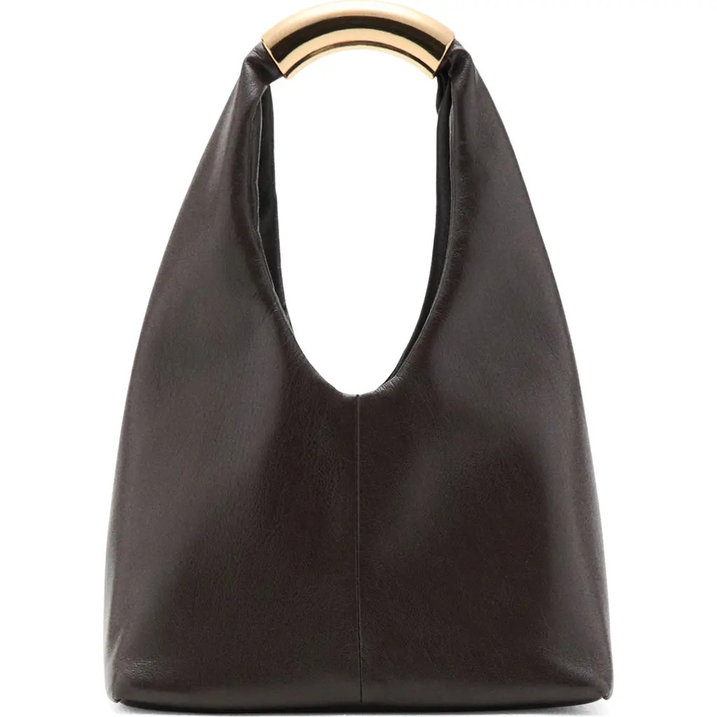 MANGO Faux Leather Top Handle Bag in Chocolate at Nordstrom | Nordstrom