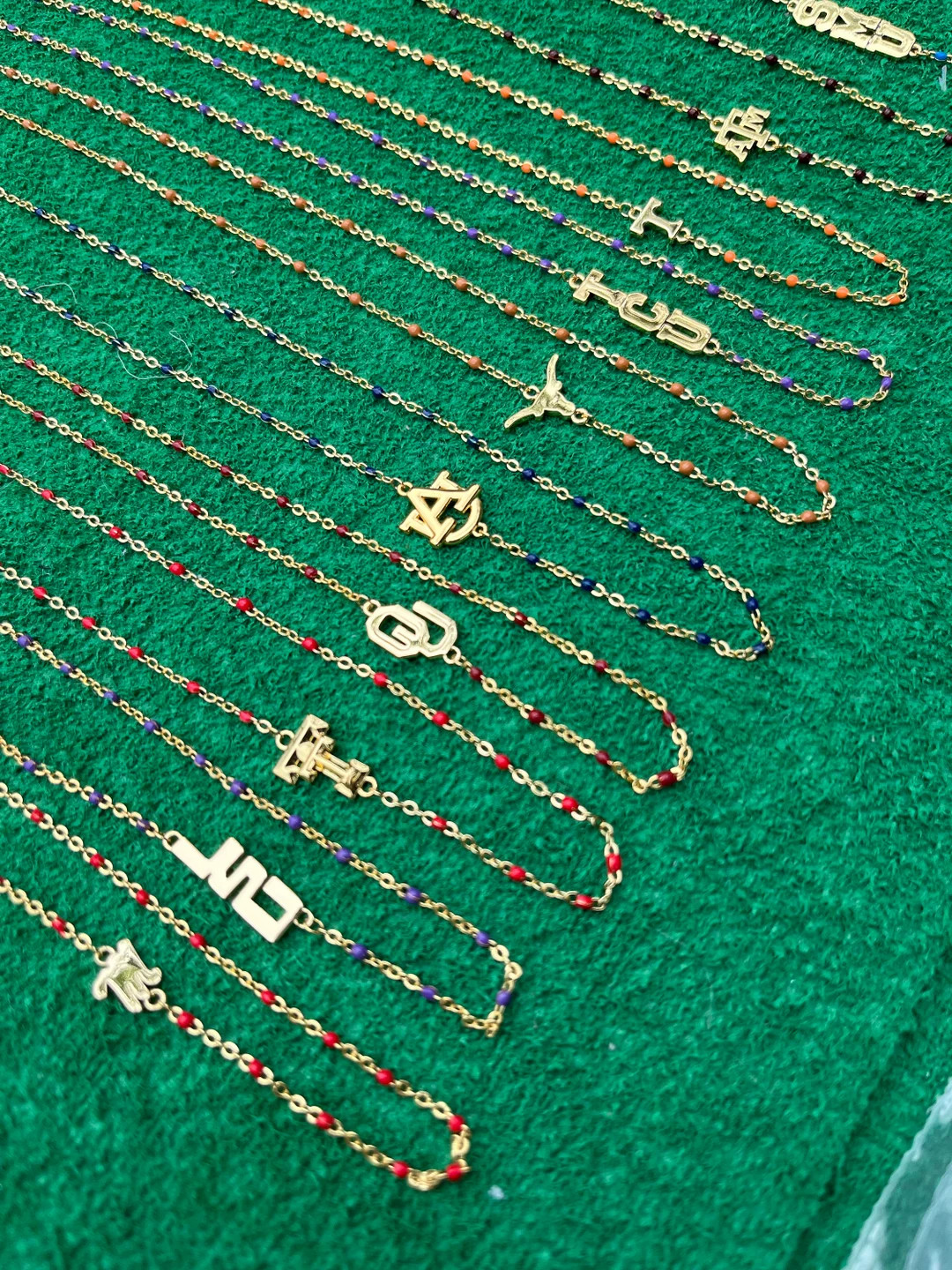 The College Necklace: Side Set College Logo Enamel Bead Necklace | Etsy (US)