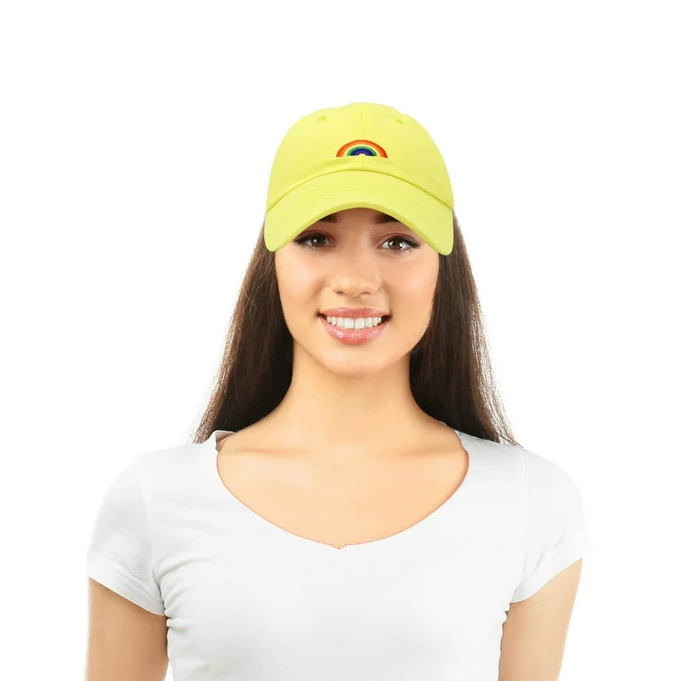 DALIX Rainbow Baseball Cap Womens Hats Cute Hat Soft Cotton Caps in Minion Yellow | Walmart (US)