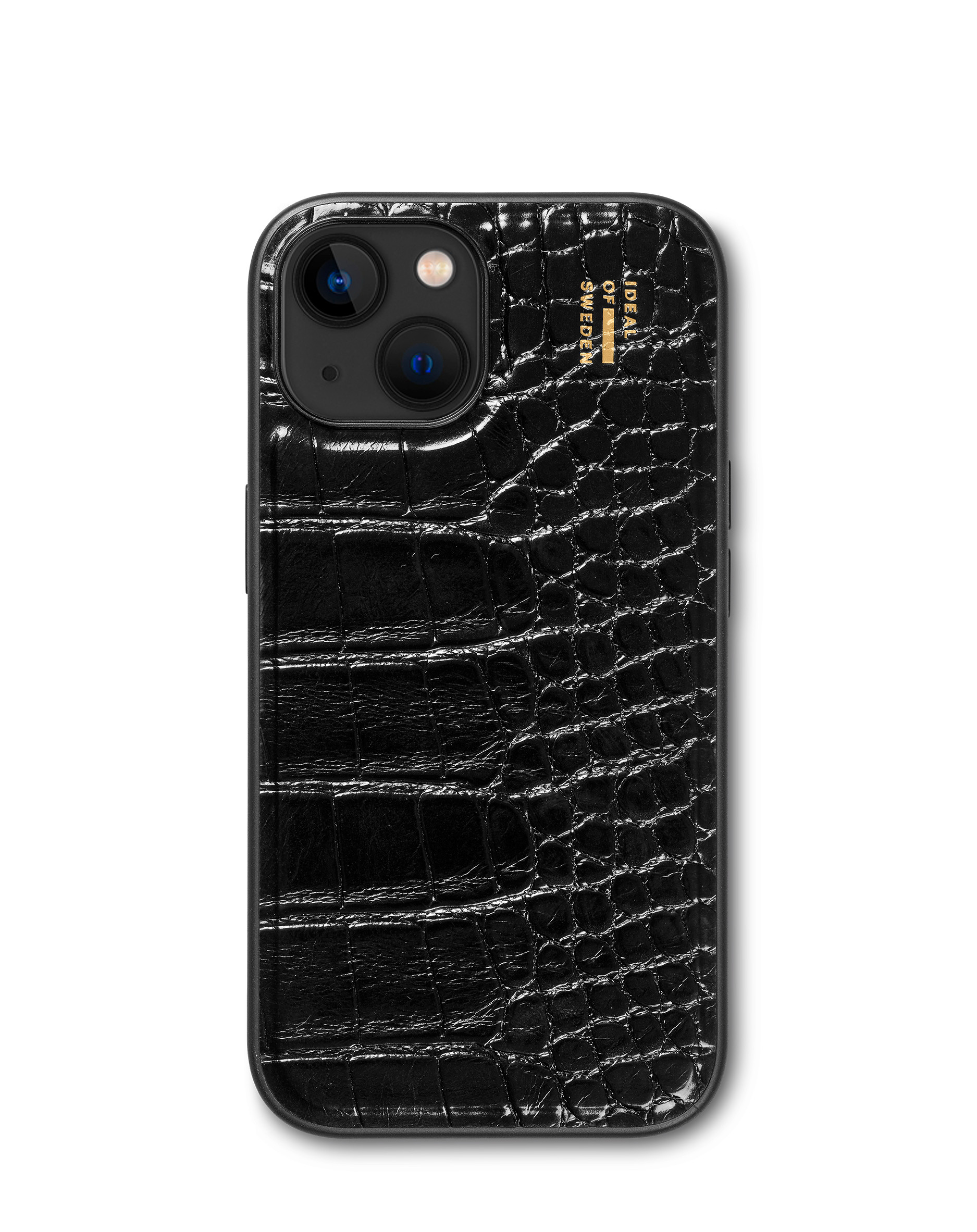 Vegan Leather Case MagSafe iPhone 13 Black Croco | Magsafe cases from IDEAL OF SWEDEN | iDeal of Sweden (UK)