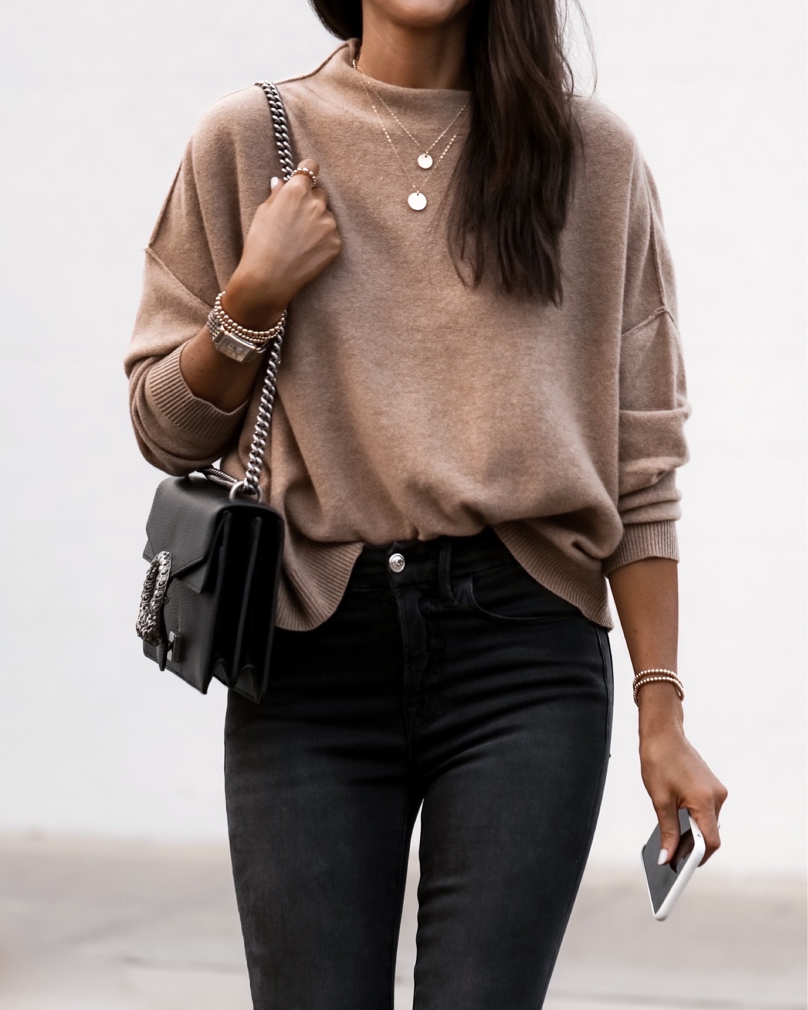 Casual style, cashmere top, designer, 14k gold filled jewelry, beaded bracelets, StylinByAylin 

#LTKSeasonal #LTKstyletip #LTKunder100