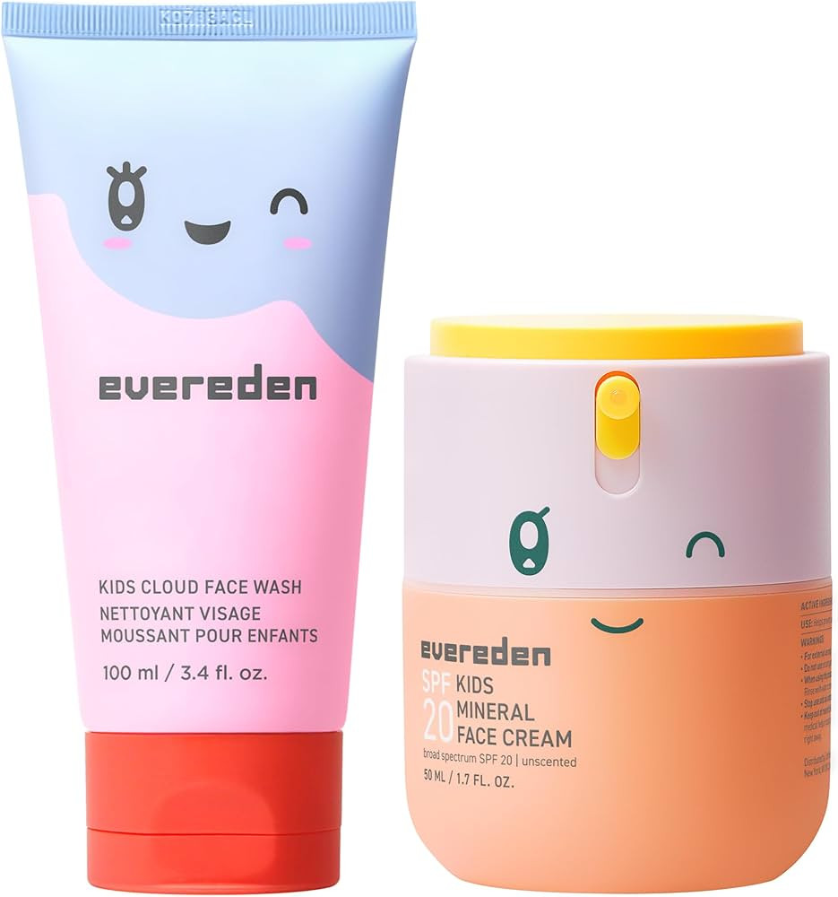 Kids Healthy Morning Duo: Clean & Vegan Skin Care for Kids Bundle | Skin Care Cloud Face Wash + S... | Amazon (US)
