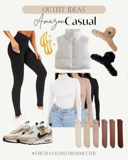 Amazon casual outfit ideas - puffer vest, ski outfits, at leisure wear, leisure wear, lounge, leggings, socks, Nike, tissues, hair clips, viral earrings, bodysuits, undershirts, long sleeve, winter, casual outfit, ideas, mom, outfit, travel, outfit, winter outfit, casual out


#LTKmidsize #LTKbump #LTKfindsunder50