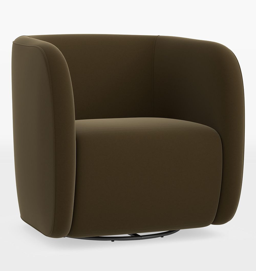 Estelle Swivel Chair, Vance Velvet Bark | Rejuvenation