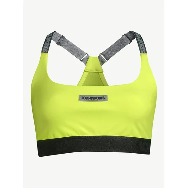 Love & Sports Women’s Logo Patch Sports Bra | Walmart (US)