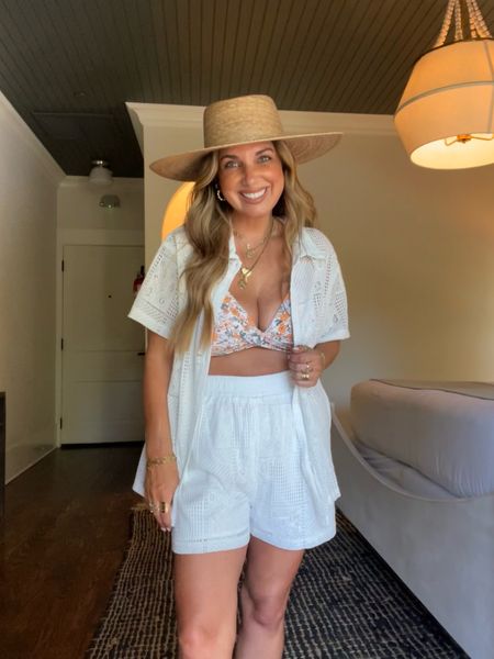 I'm in LOVE with this crochet set, but I love all of these coverups too~so budget friendly! Wearing size medium in everything. Fits TTS. 
Use my CODE Angelle 15 to get 15% off on orders $65+.

#vacationstyle #vacationoutfit #summeroutfit #swimsuit #coverup 


#LTKfindsunder50 #LTKover40 #LTKswim