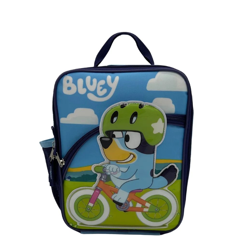 Bluey Ride Along Kids Insulated Reusable Lunch Bag with Mesh Water Bottle Pocket and Handle - Wal... | Walmart (US)