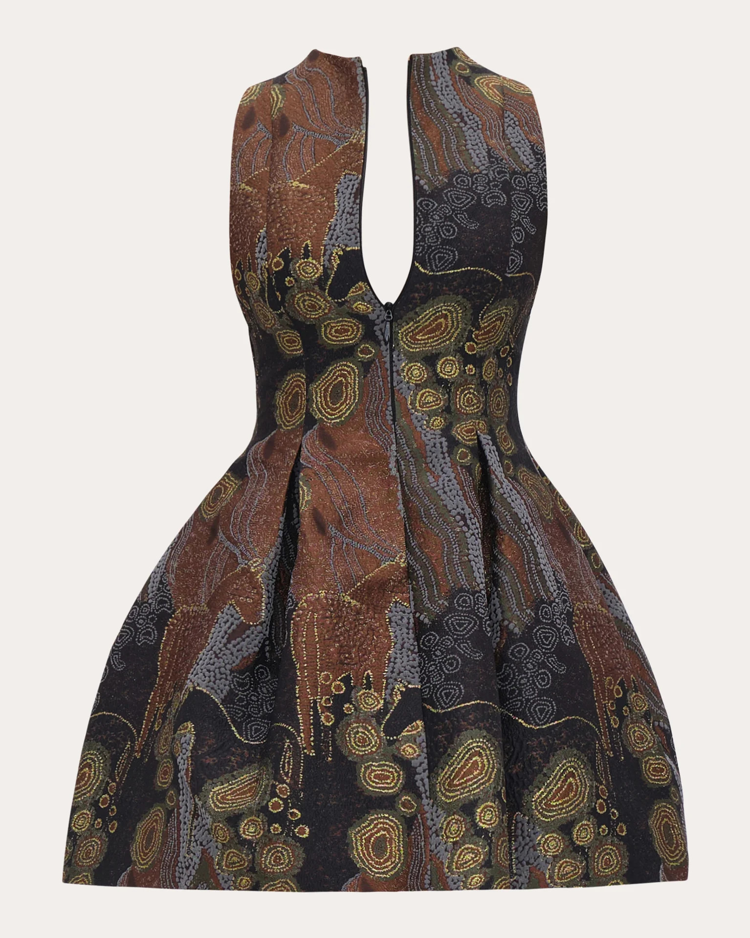 Venti Pleated Jacquard Mini Dress | Olivela