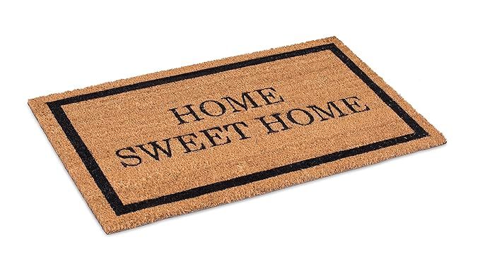 BirdRock Home Home Sweet Home Coir Doormat - 18 x 30 Inch - Standard Welcome Mat with Black Borde... | Amazon (US)