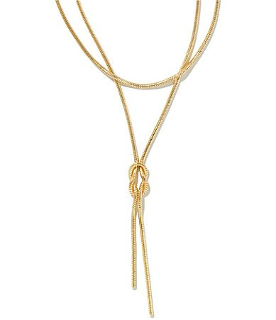 Kendra Scott Annie Gold Y Necklace - Gold White Crystal | Dillard's