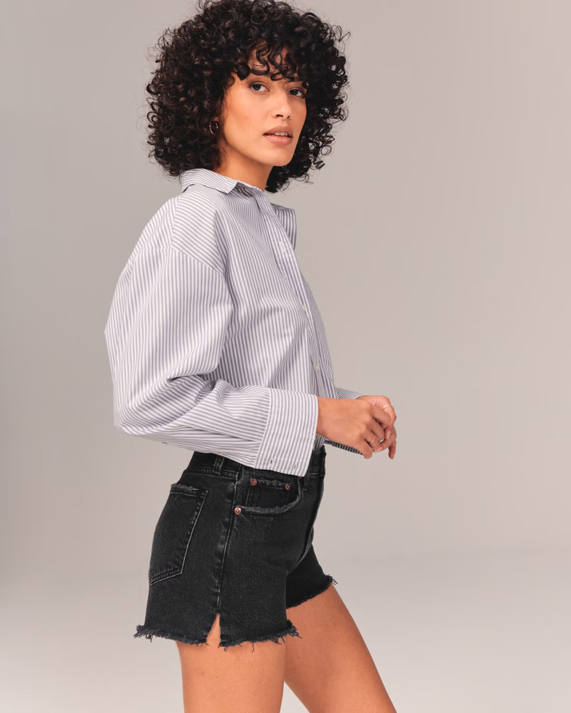 Women's High Rise Mom Shorts | Women's Bottoms | Abercrombie.com | Abercrombie & Fitch (US)