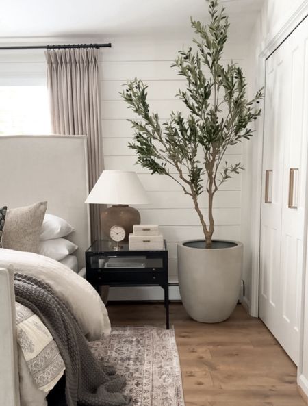 Prettiest olive tree under $100, bedding, bedroom, comforter, quilt, faux tree, nightstand, accent lamps, neutral home decor, rug 

#LTKStyleTip #LTKHome #LTKFindsUnder100