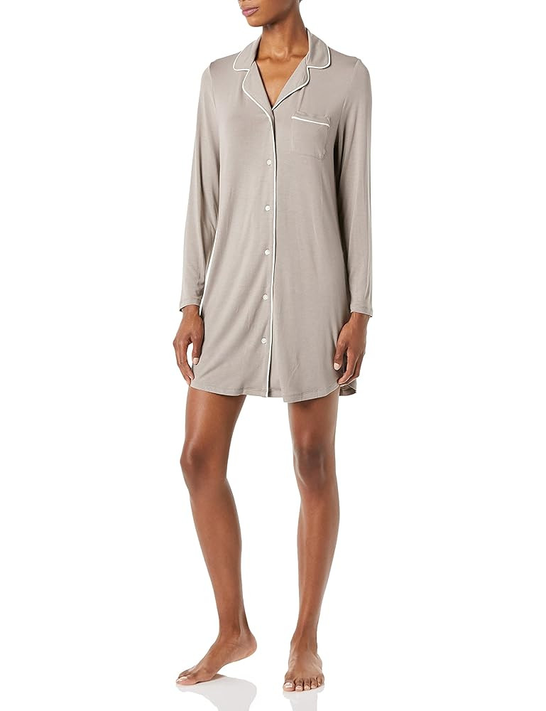 Amazon Essentials Women's Piped Nightshirt (Available in Plus Size) | Amazon (US)
