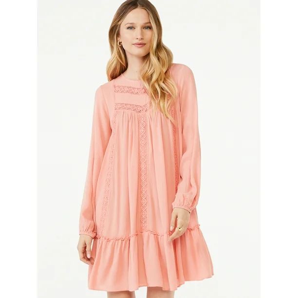 Scoop Women's Blouson Sleeve Dress | Walmart (US)