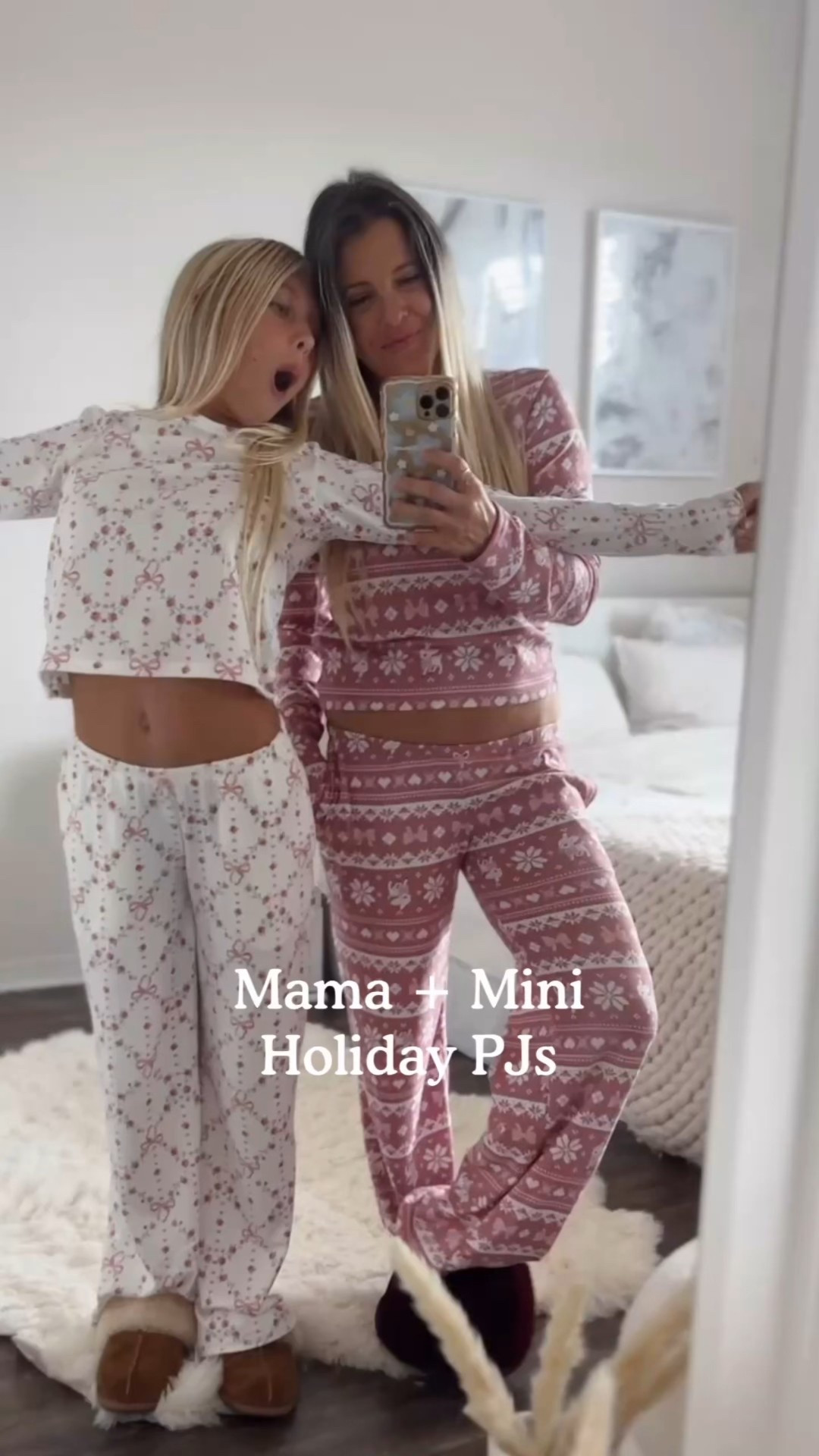 Mama + Mini Hollister PJs. These are SO soft 🌸🎀❄️ 

Ella wears XXS (short) and I wear XS

#LTKKids #LTKFamily #LTKHoliday