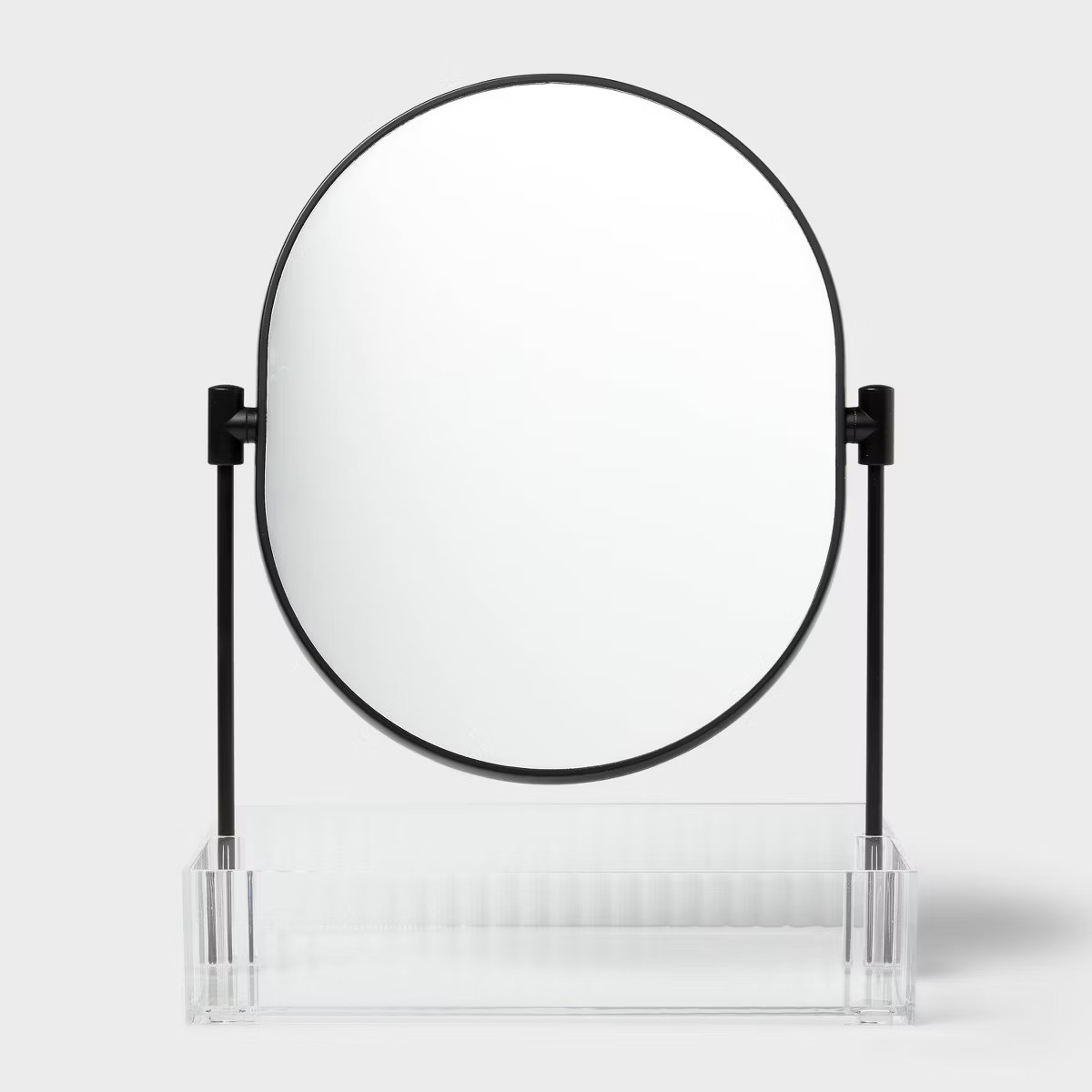 Clear Ribbed Acrylic Tray with Black Mirror - Threshold™ | Target