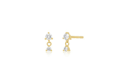 Prong Set Diamond Dangle Stud Earring | EF Collection