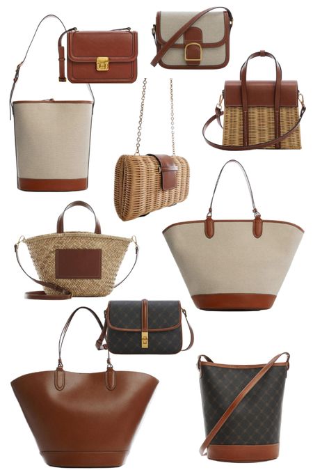Classic handbags by Mango. Bucket bag. Crossbody. Natural fiber bag. Tote. Shopper. Affordable and free shipping. 

#LTKFind #LTKunder100