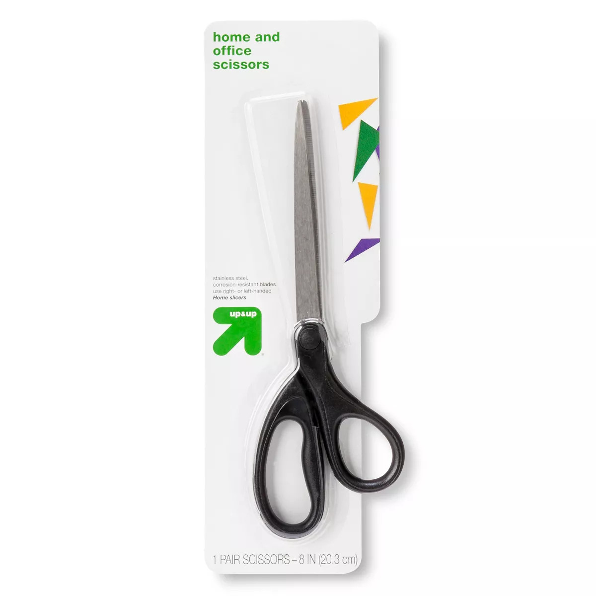 8" Home and Office Scissors - up&up™: Stainless Steel, Black, Adult School Scissors, Non-Powere... | Target