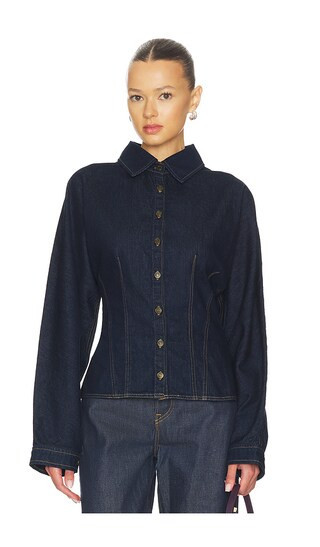 AGOLDE Devon Shirt in Blue. - size S | Revolve Clothing (Global)