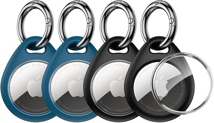 UNBREAKcable AirTag Holder for Apple - 4 Pack Air Tag Case with Keychain | Amazon (US)