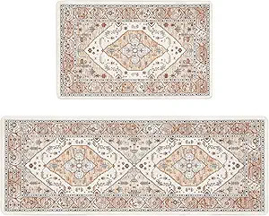 Pauwer Anti Fatigue Floor Mats - Cushioned Memory Foam 2 Piece Kitchen Rug Set, Non Slip Laundry ... | Amazon (US)